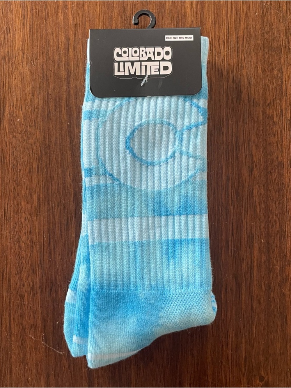 Colorado Limited Blue Crew Socks Unisex Mens Womens
